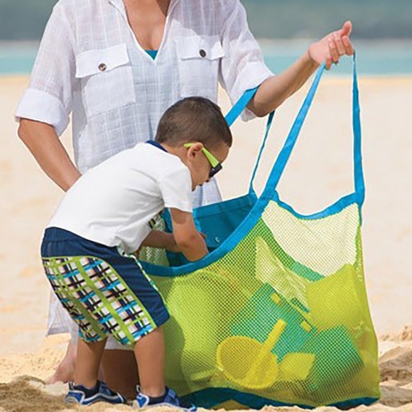 Xplanet Large Mesh Beach Bag - Family Toys Shell Storage Bag - Picture 2 of 6